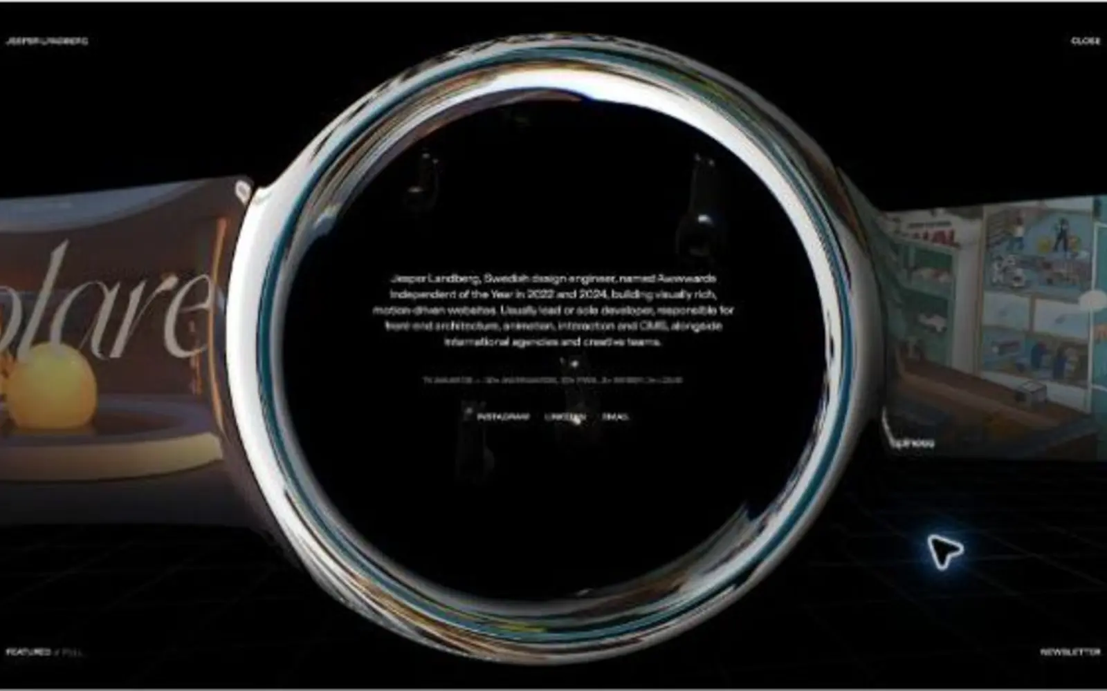Preview of Jesper Landberg's immersive portfolio